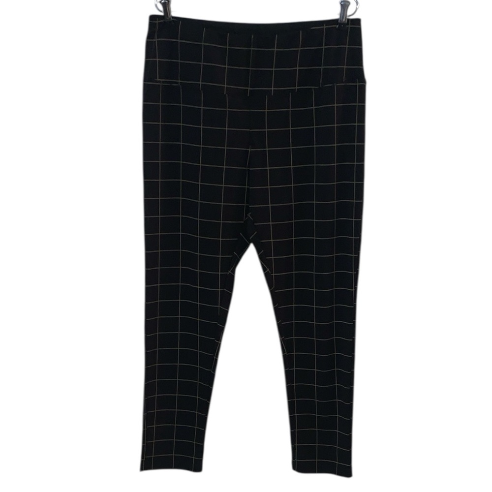 Alexander Jordan Woman’s Tummy Control Leggings Plaid Mid Rise